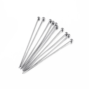 Polished silver stainless steel ball head pins for professional DIY jewelry making