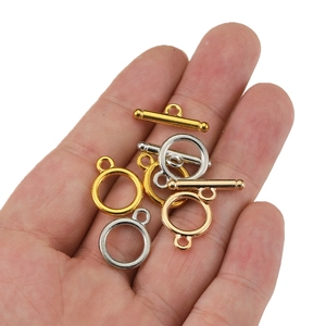 Polierte Knebelverschlüsse in Gold Silber und Roségold für DIY Schmuckherstellung