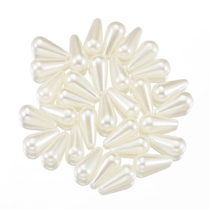 Pack de 100 perlas de imitación de lágrima con acabado brillante para manualidades y joyas