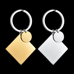 Aanpasbare roestvrijstalen sleutelhanger set in goud en zilver metalen afwerkingen