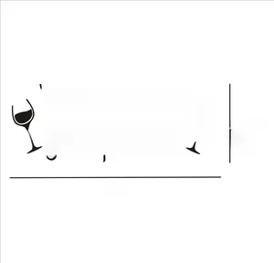 Detail showing 'WINE A BIT' wall sticker dimensions 57x22cm with wine glass design