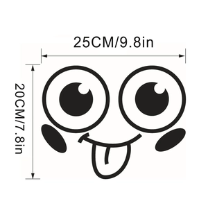 Waterproof self-adhesive funny smiley face toilet sticker with 25x20cm dimensions