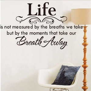 Sticker Mural Citation Motivation Life Imperméable PVC Décoration Maison Lettrage Inspirant Art Mural Pour Salon Chambre Bureau