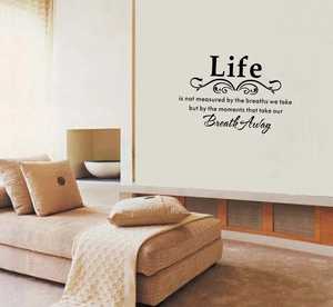 Sticker mural avec citations inspirantes en anglais pour décoration de salon moderne