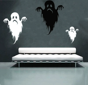 Halloween Ghost Wall Sticker Waterproof Removable PVC Window Glass Door Decal For Party Home Decor Scary Ghost Pattern