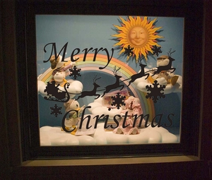 Christmas reindeer and snowflakes vinyl wall decals for festive window decoration in black