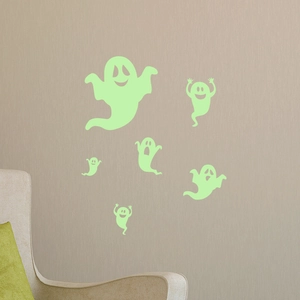 Luminous Halloween ghost wall stickers set for children room glow in the dark decor