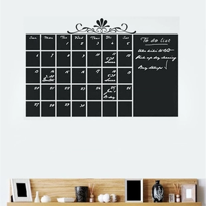 Blackboard wall sticker with monthly calendar and to-do list for office home decoration