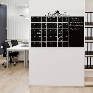 Blackboard monthly calendar wall sticker with to-do list for office organization
