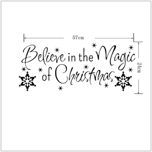Detailansicht 'Believe in the Magic of Christmas' Wandsticker mit Maßen 57x24cm