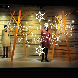 Believe In The Magic Of Christmas Wandtattoo Schneeflocke Sterne PVC Abnehmbare Wasserdichte Fenster Glas Aufkleber Deko