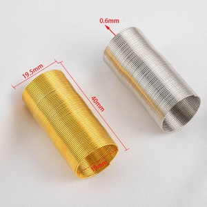 Bobinas de alambre de acero con memoria doradas y plateadas para crear joyas hechas a mano