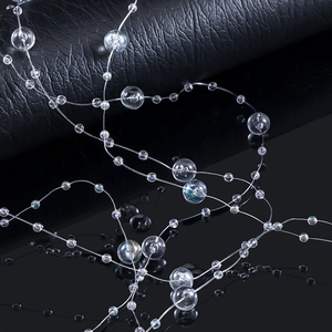 Catena di perle in plastica ABS ad alta trasparenza per decorazioni fai-da-te e abbigliamento