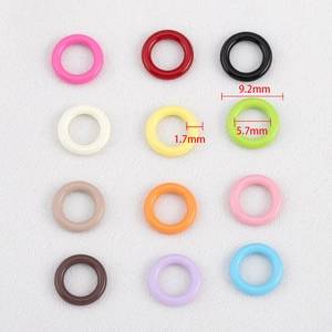 Colorful 9mm alloy open jump rings in 12 mixed colors for DIY jewelry making