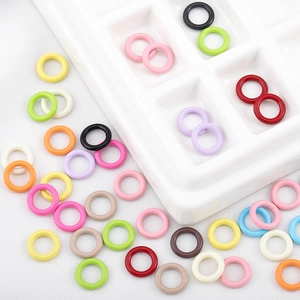 Mixed color 9mm alloy jump rings and seamless metal loops for DIY jewelry making