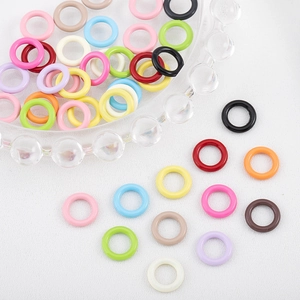 9mm alloy open jump rings in assorted macaron colors for DIY jewelry and keychains