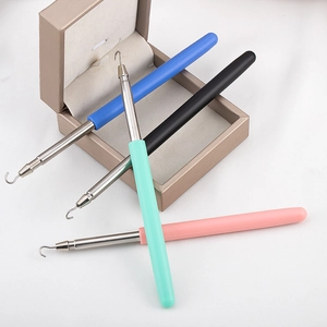 Kit d'aide à la fermeture de bracelet rétractable avec poignées colorées pour bijoux