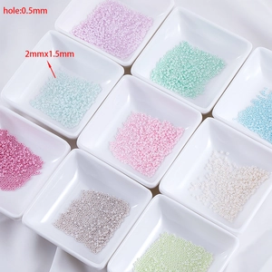 Pastellfarbene 2mm Glasperlen für DIY-Schmuckherstellung in verschiedenen Farben