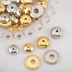 CCB Kunststoff Rad Abstandshalter Perlen Galvanisierte Donut Scheiben Perlen Für DIY Schmuckherstellung Gold Silber Farbe
