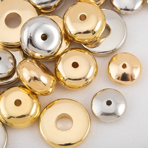 Goldene und silberne CCB-Abstandshalterperlen aus Kunststoff für DIY-Schmuckherstellung