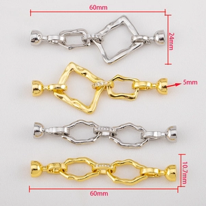 Connecteurs de bijoux géométriques plaqués or 18 carats avec micro-zircons en or et argent