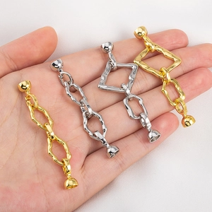 Connecteurs géométriques en cuivre plaqué or 18 carats pour bijoux DIY en or et argent
