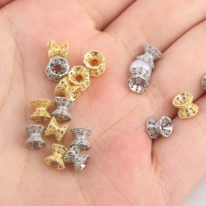 Hohle 14k vergoldete Zwischenperlen für DIY Schmuckherstellung und Perlenarmbänder