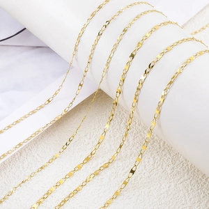 DIY 18K επιχρυσωμένο 304 κολιέ με αλυσίδα από ανοξείδωτο ατσάλι με γυαλισμένο φινίρισμα