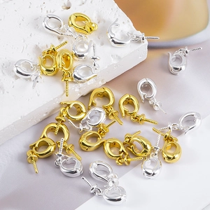 Bélières en plaqué or 18 carats et argent pour colliers en perles DIY et bijoux artisanaux