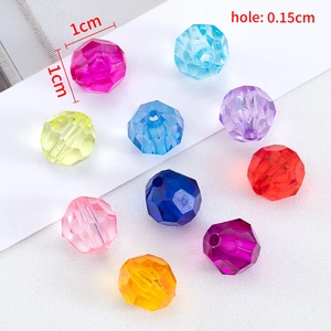 Bunte 10mm facettierte Acrylperlen als geometrische Zwischenperlen für DIY-Schmuck