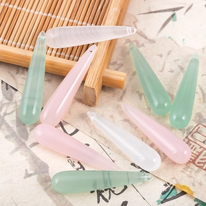 Long Water Drop Resin Beads For DIY Jewelry Making Chinese Style Hairpin Tassel Pendants 35x7mm Acrylic Beads For Handmade Hair Accessories
