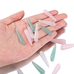 Polished long teardrop acrylic resin beads in pastel colors for DIY jewelry and hairpins