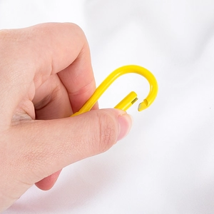 Durable yellow alloy carabiner clip spring snap hook for DIY jewelry and keychains