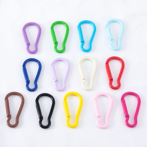Colorful gourd-shaped alloy carabiners in 13 vibrant painted colors for DIY accessories