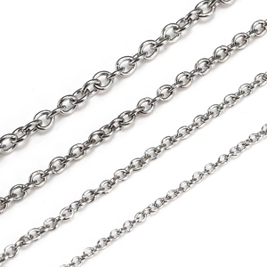 Stainless Steel O-Chain Cross Chain DIY Bracelet Necklace Jewelry Making Accessories Fashion Metal Link Chain Linkage