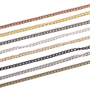 DIY jewelry crafting iron chains in eight colors including gold silver and bronze finishes