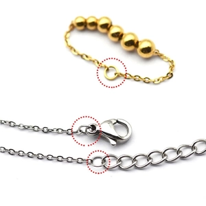 Polished stainless steel open jump rings and lobster clasp for DIY jewelry making