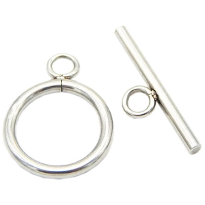 Fermoir OT en Acier Inoxydable Poli Anneau Rond et Connecteur Barre en T pour Accessoires de Fabrication de Bijoux DIY