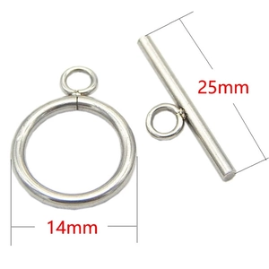 Fermoir à bascule OT en acier inoxydable poli pour bijoux DIY avec dimensions