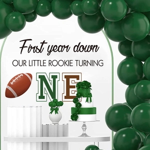 Sticker Mural Football Rookie First Year Down Turning One Imperméable PVC Thème Sport Décoration Premier Anniversaire Pour Garçon