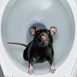 3D realistic mouse peeping wall sticker for toilet lid and bathroom home decor