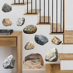 Self-adhesive 3D stone wall decals for bedroom and living room home decoration
