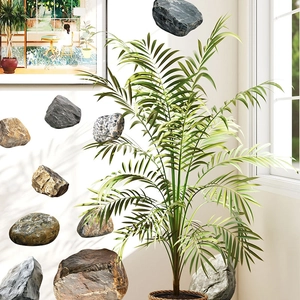 3D realistic stone wall stickers set in various natural granite and marble textures