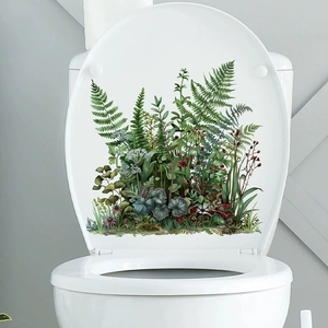 Stickers muraux de plantes vertes avec fougères et succulentes pour la déco