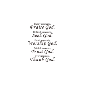 Minimalist black PVC wall sticker with English inspirational religious quotes for home decor
