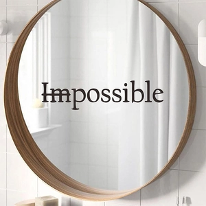Motivational Quote Impossible Possible Wall Sticker Removable PVC Lettering Decal For Bedroom Living Room Modern Home Decor