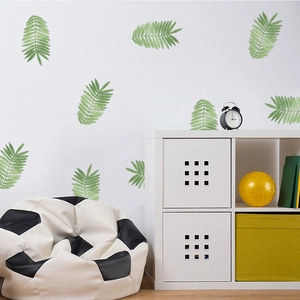 Tropical green palm leaf wall decals for nursery and party DIY home decoration stickers