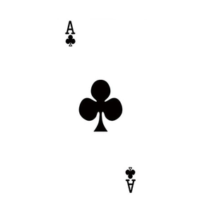 Minimalist Ace of Clubs poker card door sticker for bedroom and living room decor