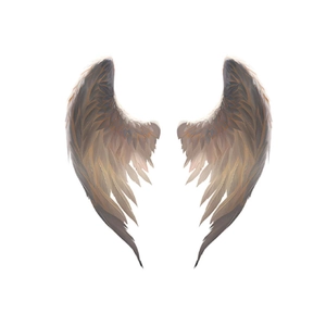Minimalist creative wing wall stickers with gradient brown and gold feather patterns