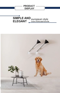 Detail of minimalist black cone wall hooks with silver stems for modern home decoration